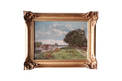 Eudes De Retz - 19th Century Landscape Oil Painting on Canvas by Eudes De Retz 19th Century Landscape Oil Painting on Canvas by Eudes De Retz