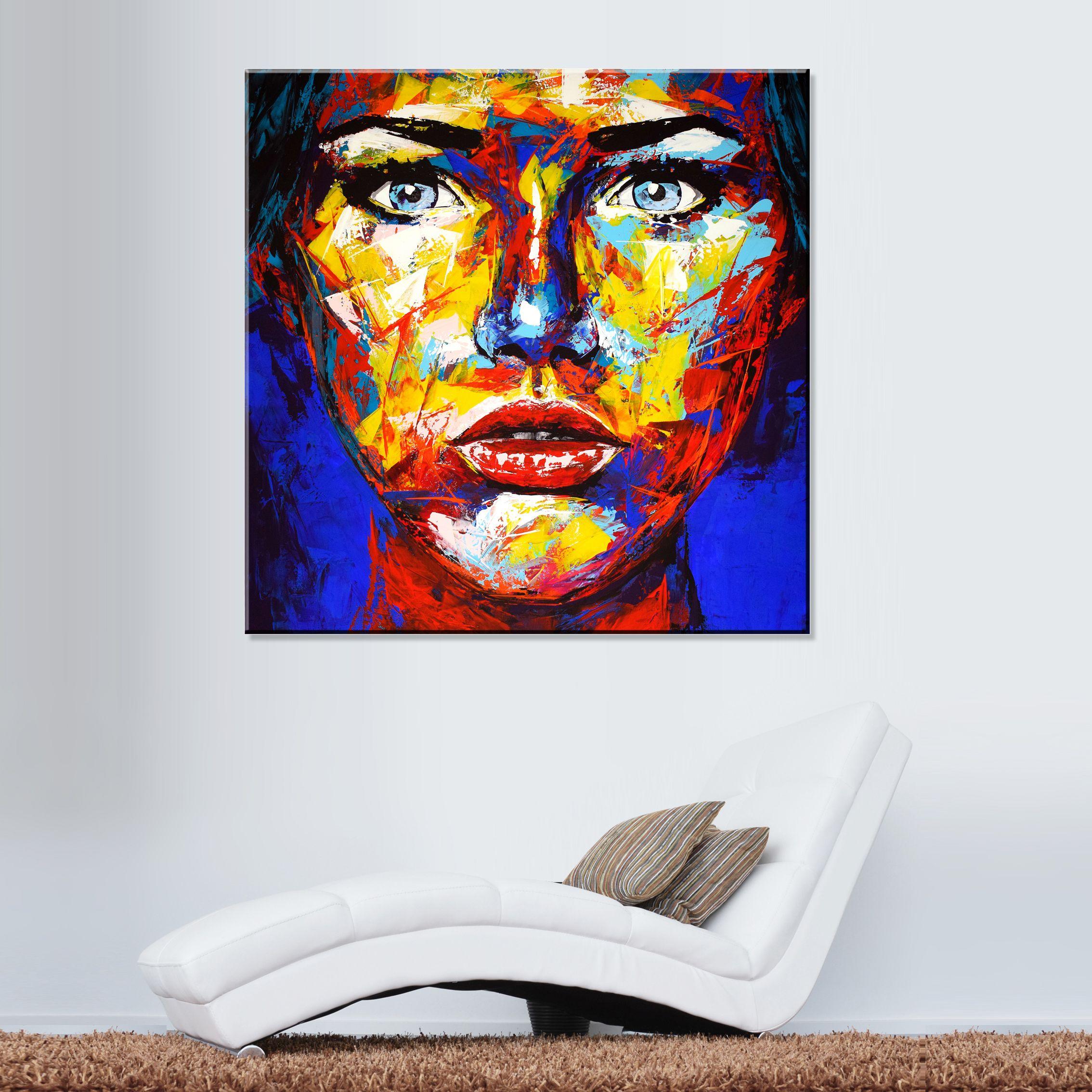 Retrato original de 114 caras, Pintura, Acrílico sobre lienzo en venta 1