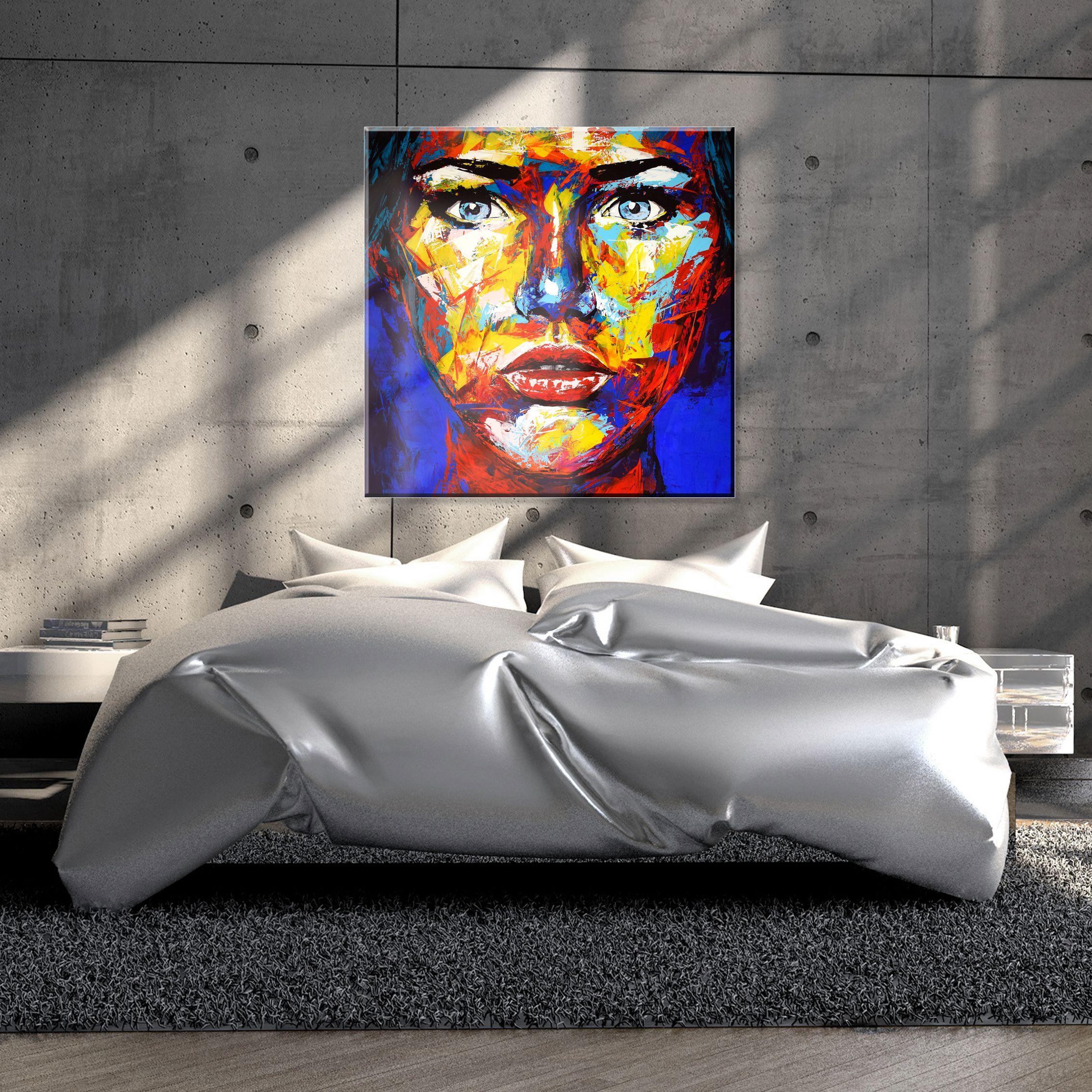 Retrato original de 114 caras, Pintura, Acrílico sobre lienzo en venta 2