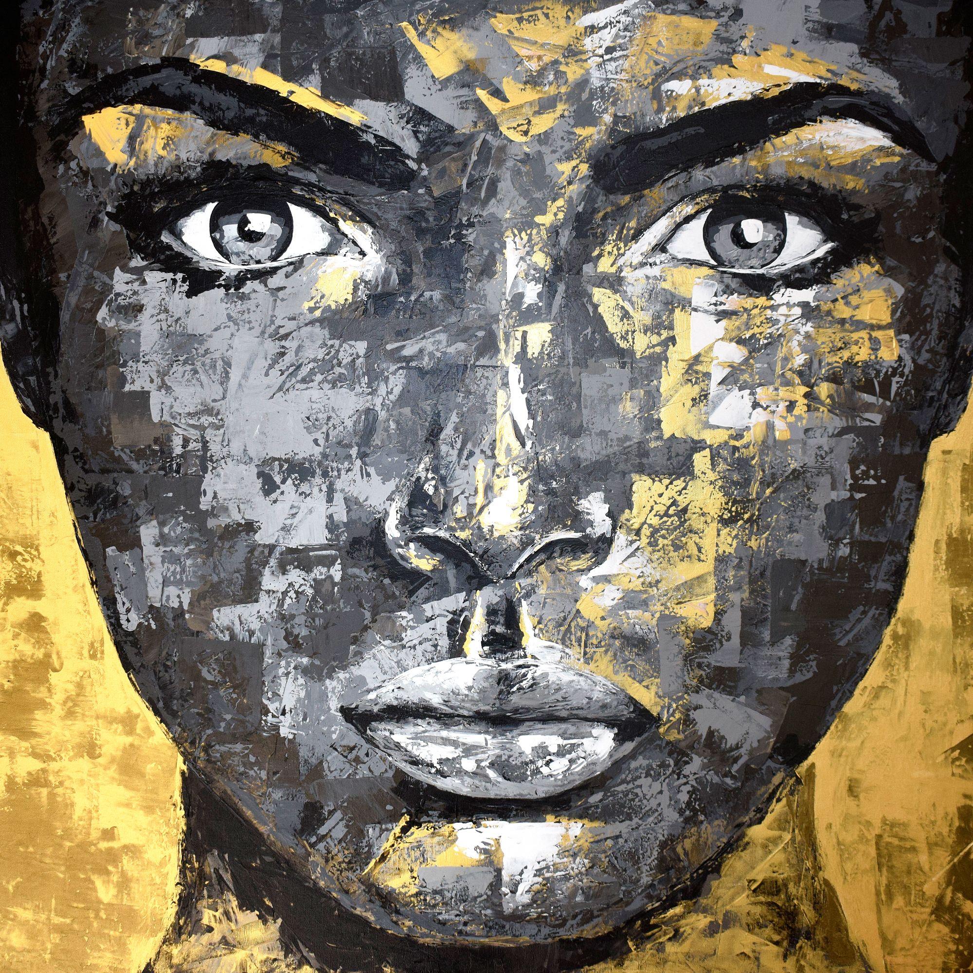 Original 124 cara, Pintura, Acrílico sobre lienzo - Painting de Eugen Dick