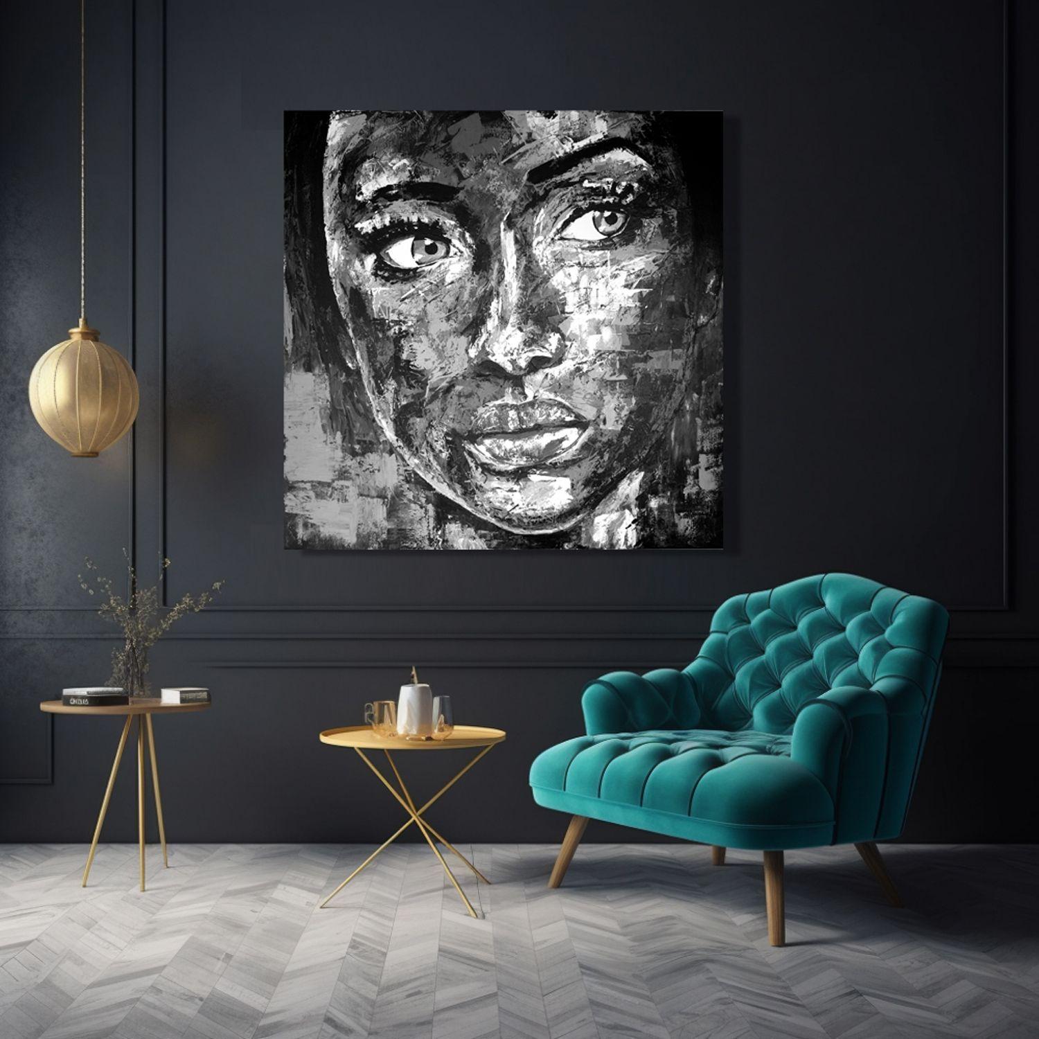 Original 125 cara, Pintura, Acrílico sobre lienzo en venta 1