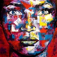Original 127 face, Painting, Acrylic on Canvas