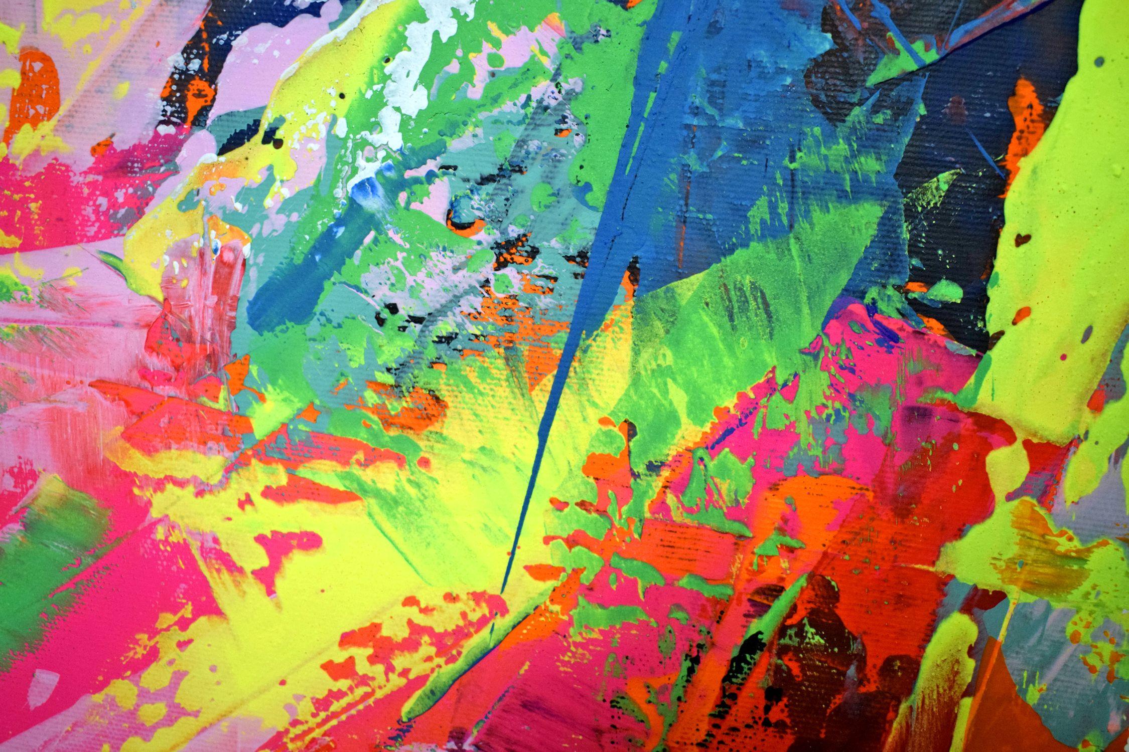 Original 130 cara, Pintura, Acrílico sobre lienzo - Painting Cubista de Eugen Dick