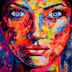 Original 131 face, Painting, Acrylic on Canvas
