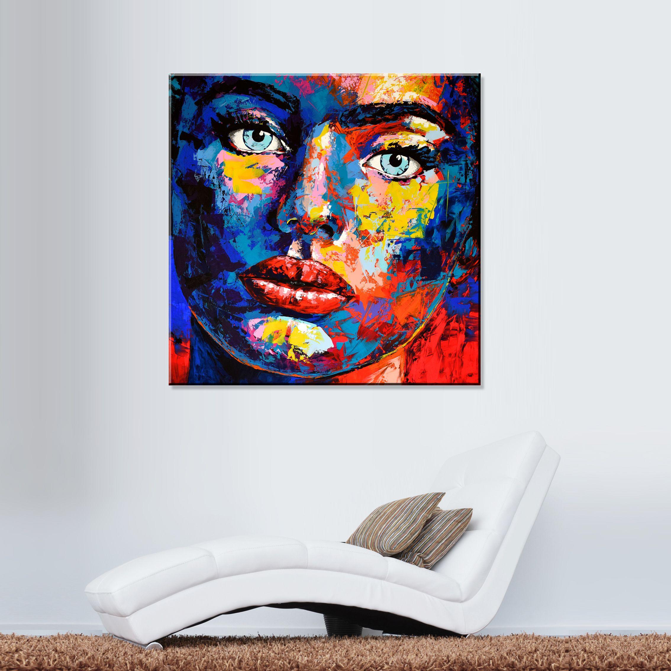acrylic canvas portrait painting