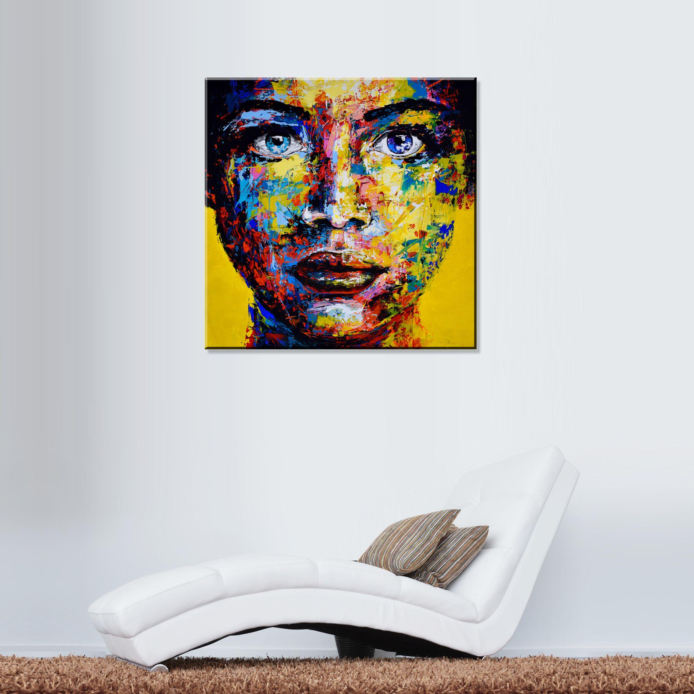 ORIGINAL 943 RETRATO, Pintura, Acrílico sobre lienzo - Painting Abstracto de Eugen Dick