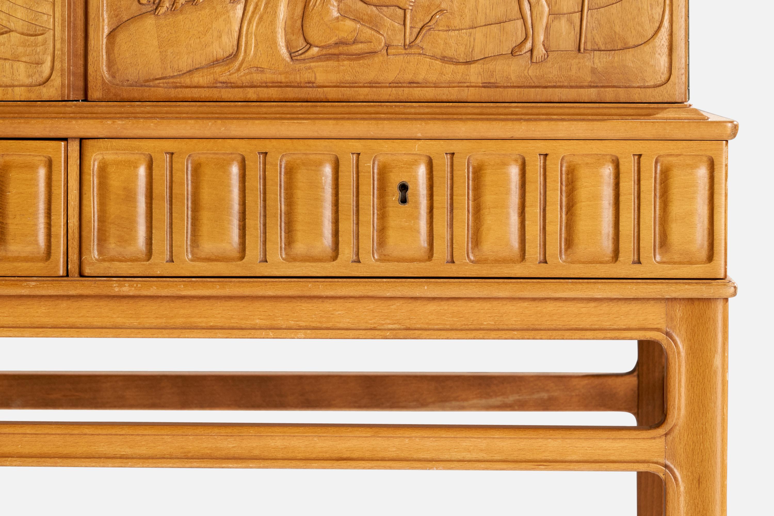 Eugen Höglund, armoire, Wood, Suède, années 1950 3