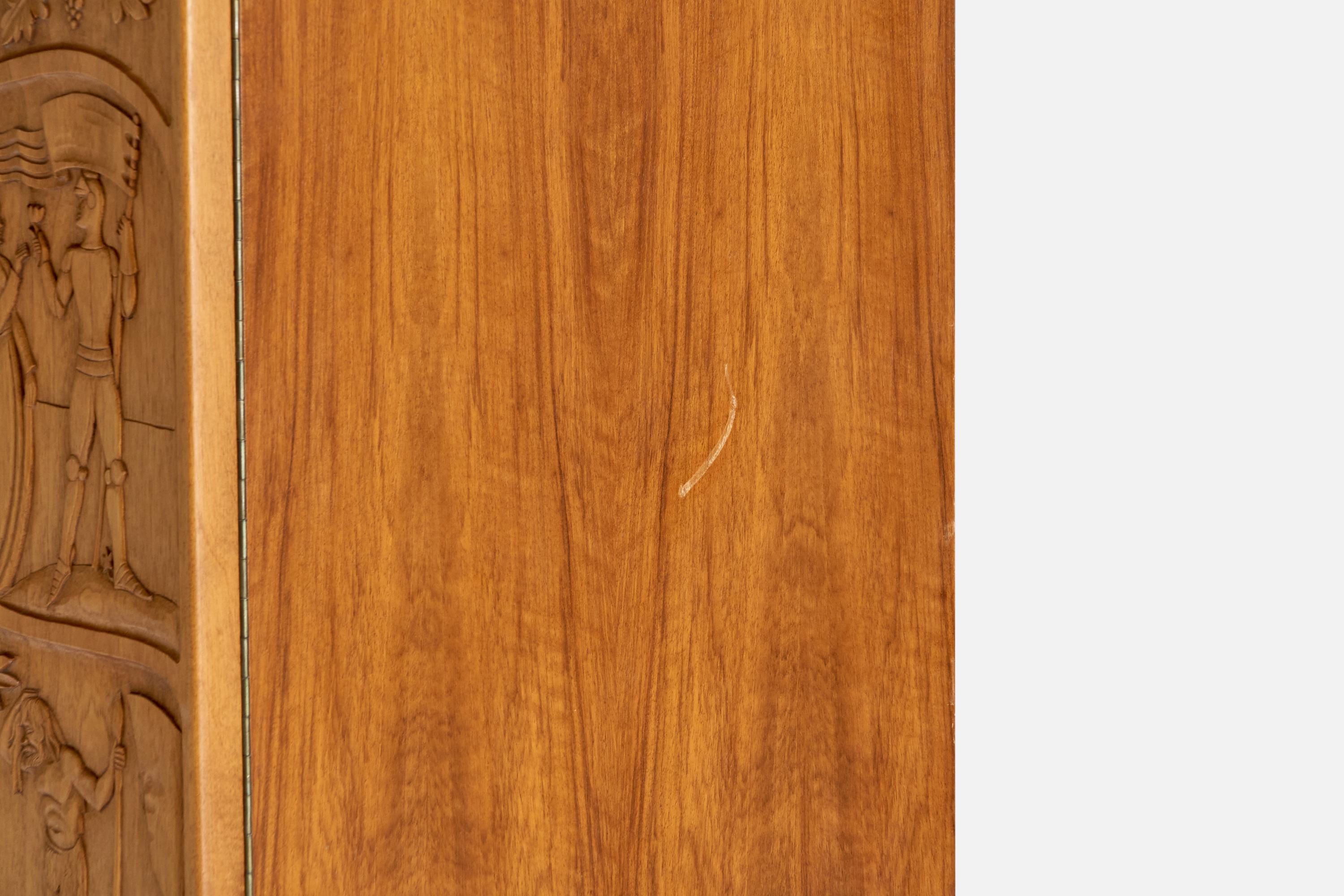 Suédois Eugen Höglund, armoire, Wood, Suède, années 1950
