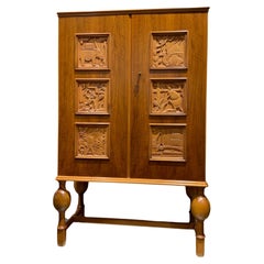 Eugen Hoglund walnut cabinet Sweden 1950