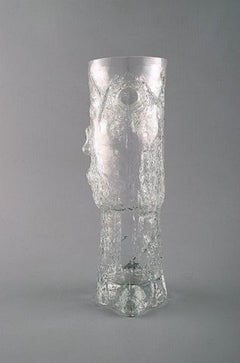 Eugen Montelin for Reijmyre Glass, "Birch Stub" Vase in Clear Art Glass, 1974