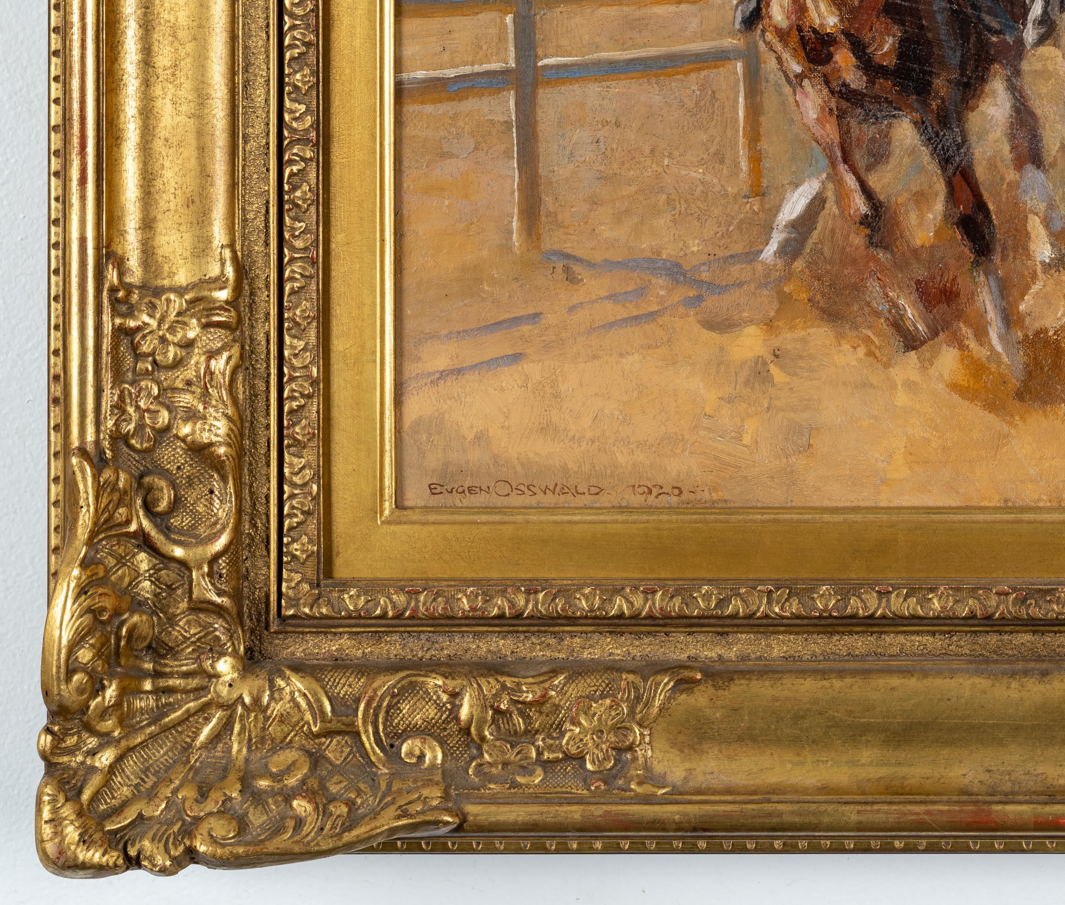 La Course (Braun), Animal Painting, von Eugen Osswald