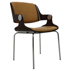 Eugen Schmidt Dining/Conference Chair Germany 1965 with Cognac Leather