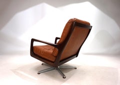 Sillón de cuero de Eugen Schmidt para Soloform, 1960