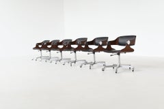 Eugen Schmidt set of six dining or conference chairs in teak Germany 1965