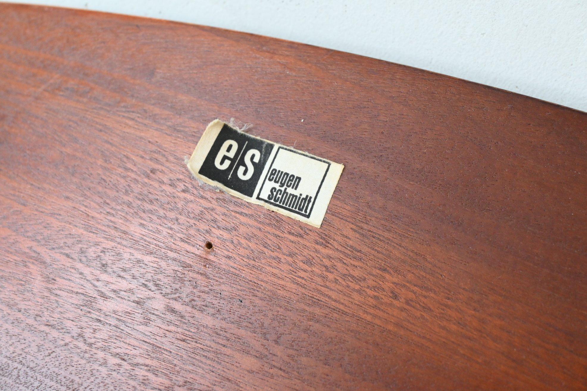 Eugen Schmidt set of six dining or conference chairs in teak Germany 1965 For Sale 14