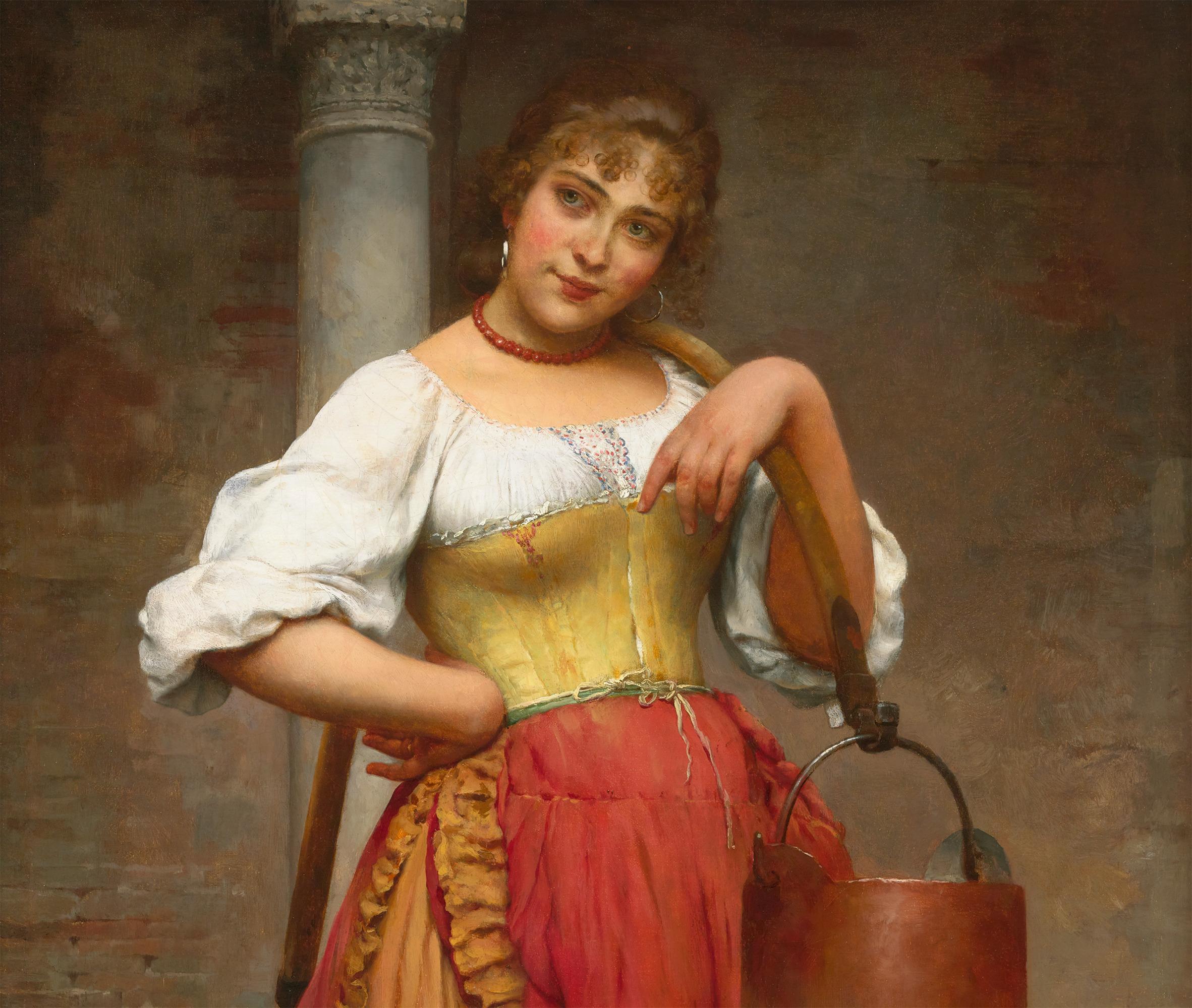 The Water Carrier by Eugen von Blaas - Academic Painting by Eugen Von Blaas