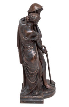 Eugene Aizelin "Daphnis & Chloe" Patinated Bronze