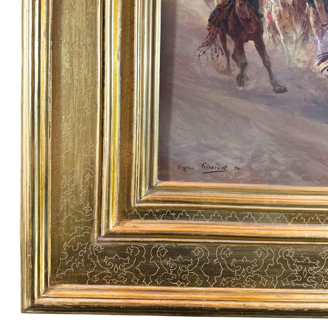 The Charge Peinture à l'huile ancienne sur toile, signée, du 19e siècle, d'un grand réalisme en vente 5