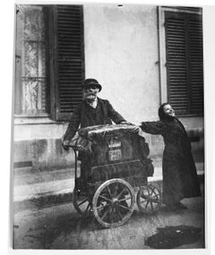 Antique Organ Grinder, Paris, 19th C. French Photography, Printed by Berenice Abbott