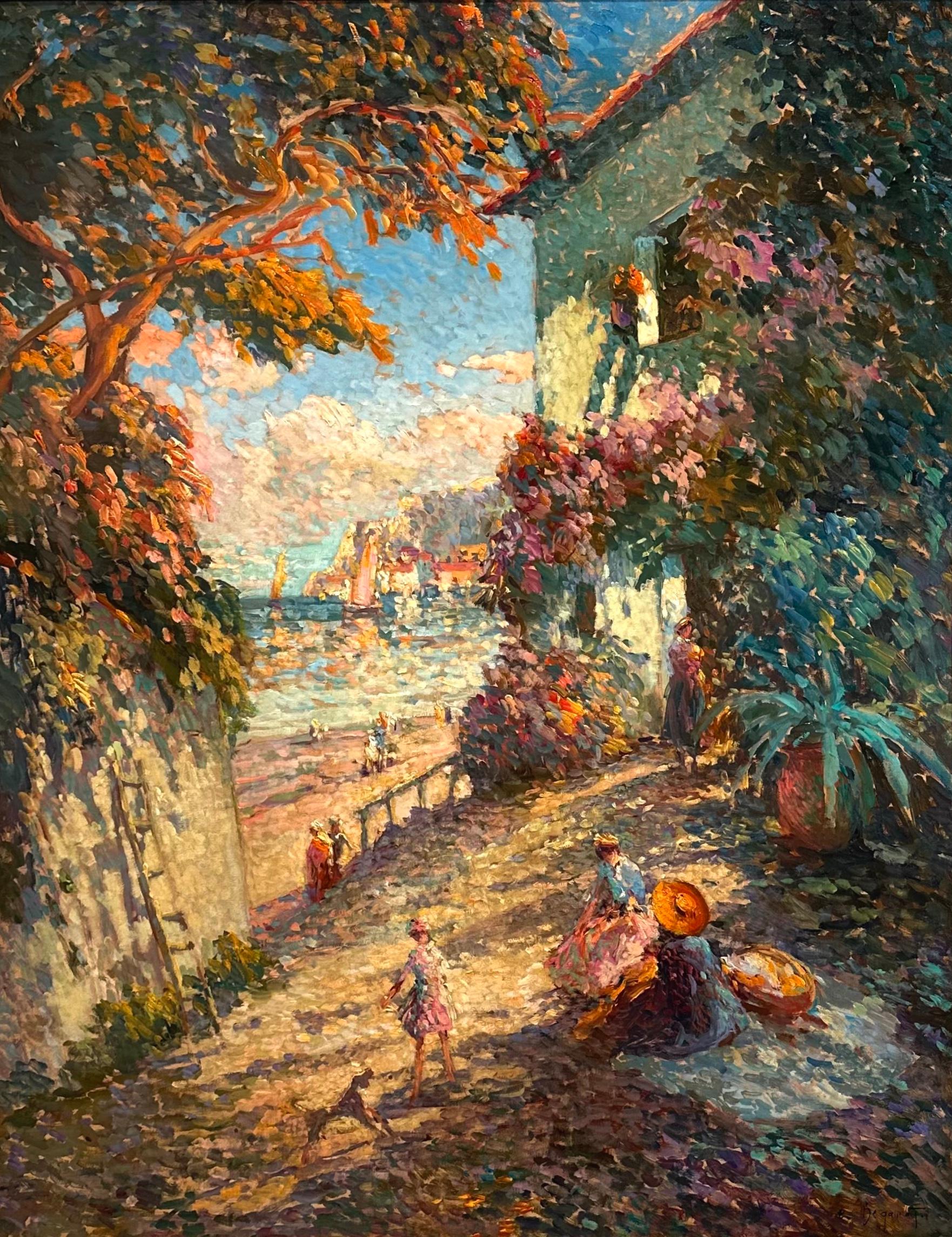 Landscape Painting di Eugène Bégarat - Pranzo all'ombra