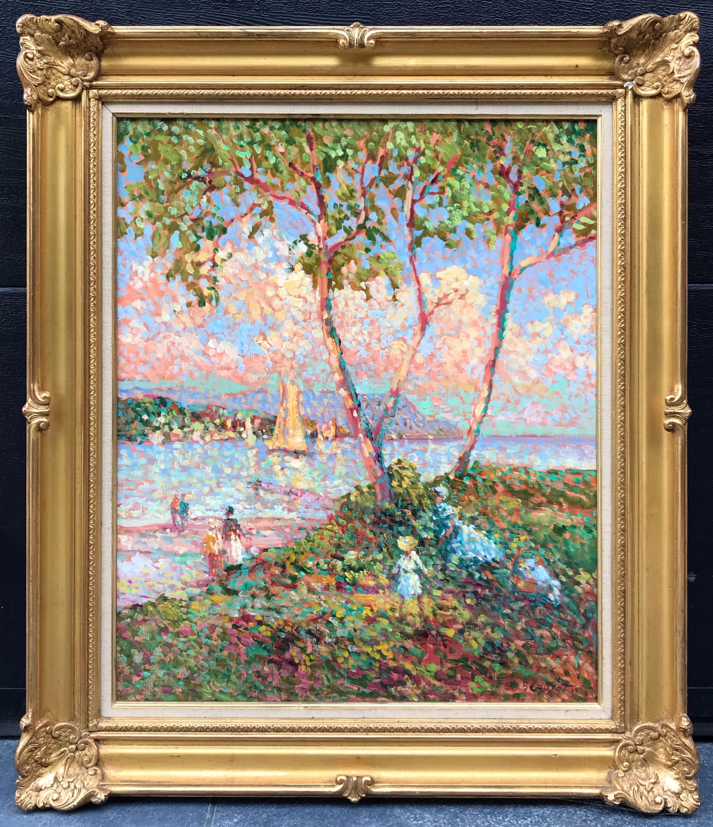 Eugène Bégarat Landscape Painting - Picnic By the Sea