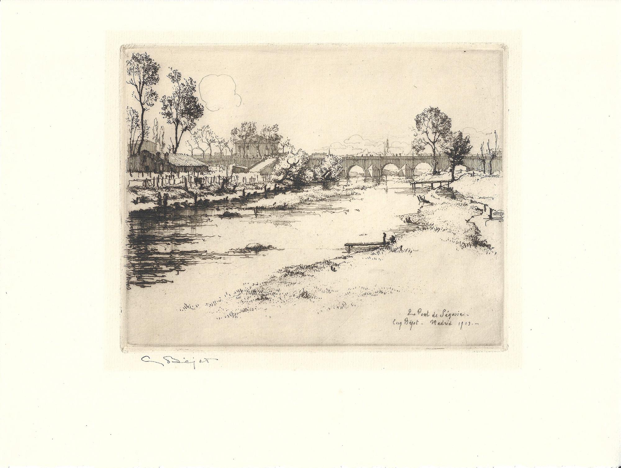Le Pont de Segovie - Print by Eugene Bejot