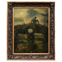 Eugène Berman (1899-1972) - Olio su tela "Paludia"