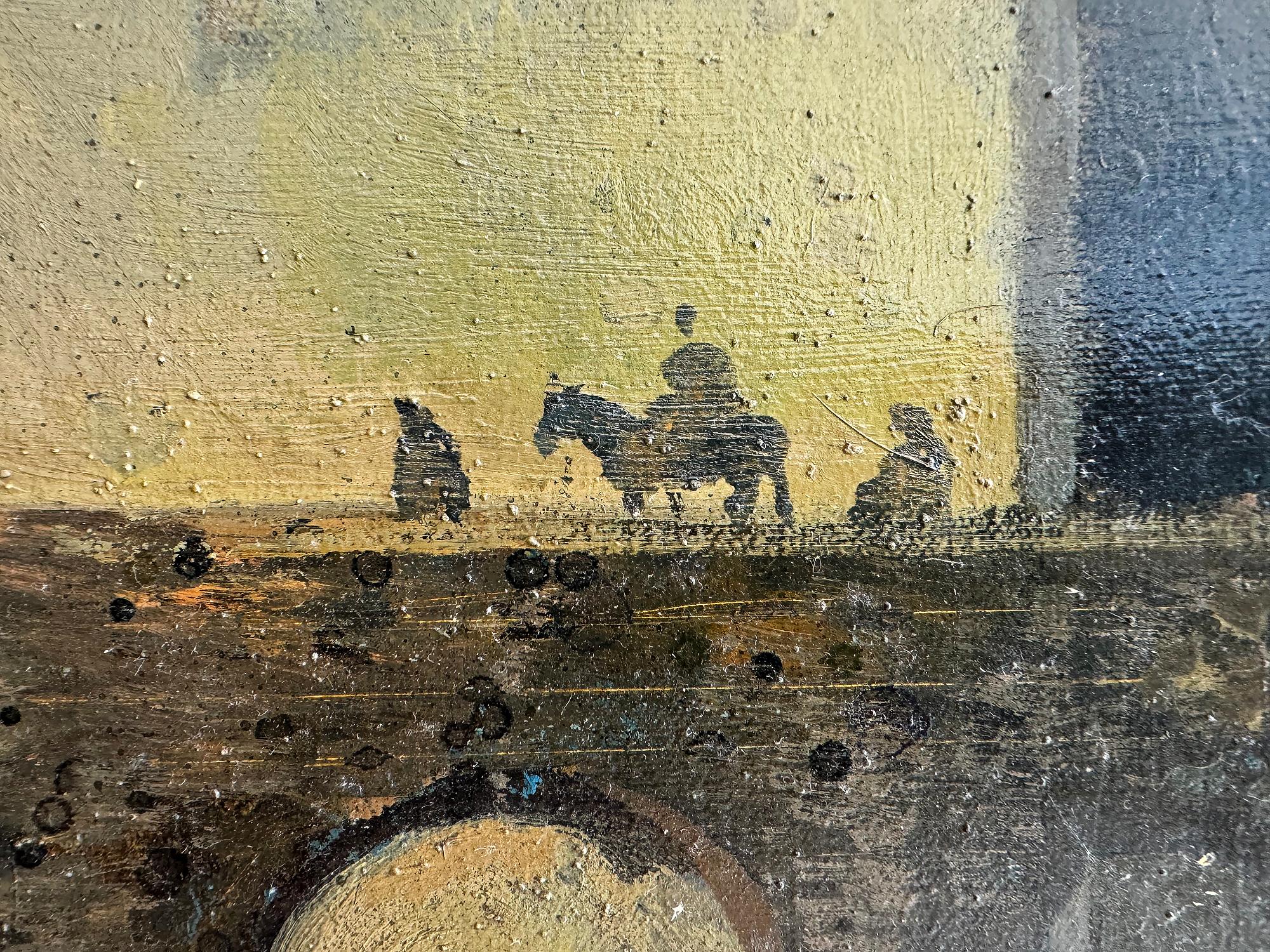 Paisaje Surrealista de la Vía Apia,  Una Vía Romana Antigua  -  Monocromático en venta 1