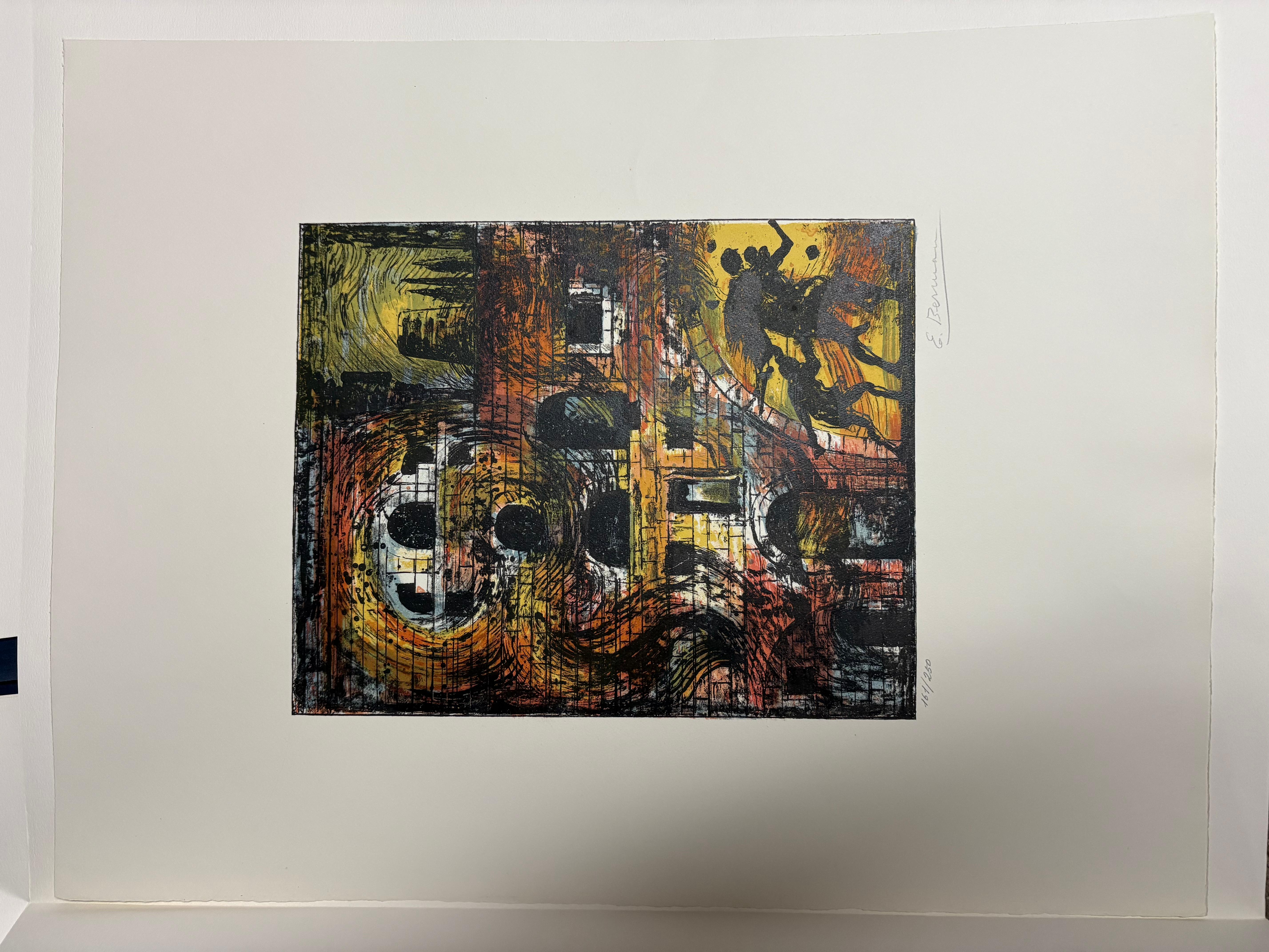 Eugene Berman, Escape from Troy, Lithograph signed and numbered. In good condition Unframed. measures 25x20