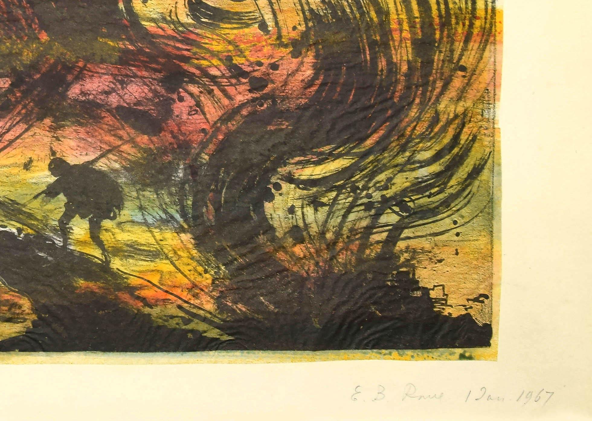 Escape from Troy - Lithograph by Eugène Berman - 1967s - Print by Eugene Berman