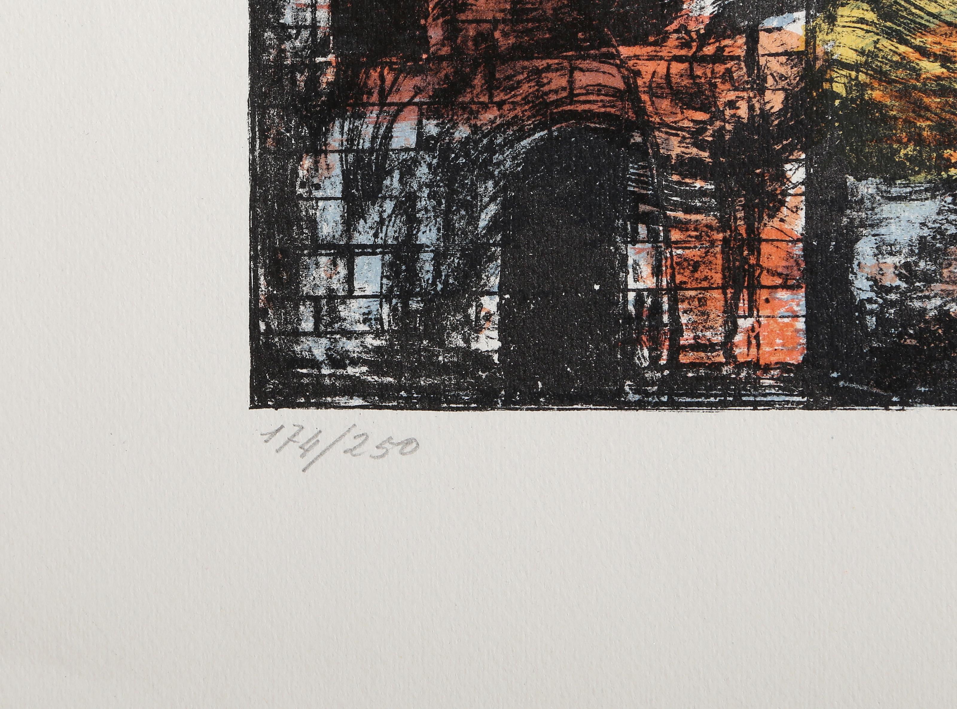 Escape from Troy, lithographie surréaliste d'Eugene Berman en vente 2
