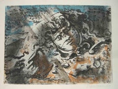 Medusa - Lithographie d'origine d'Eugne Berman - années 1950