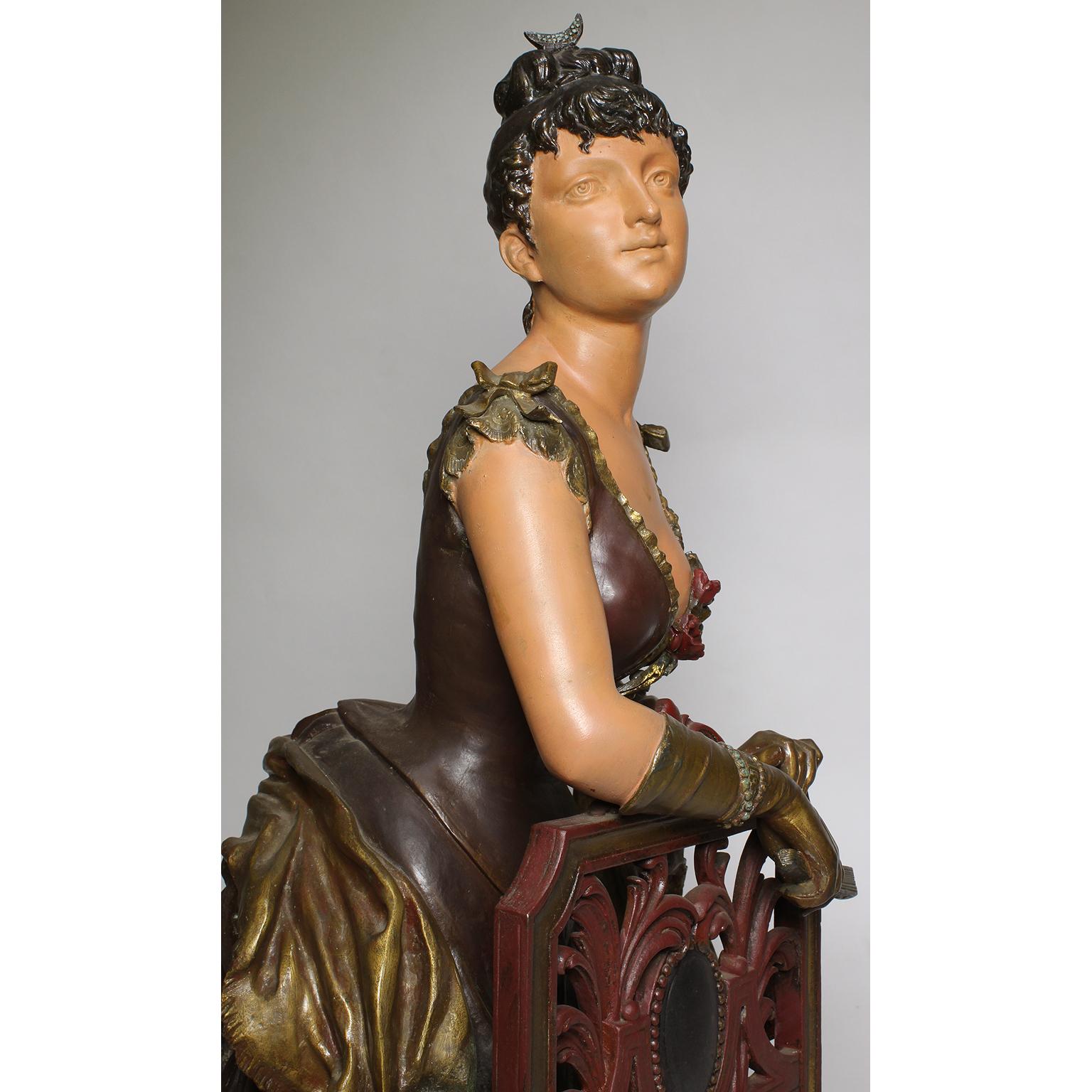 Sculpture d'une femme soufflée par Eugène Blot « Une soirée à l'Opéra » en vente 1