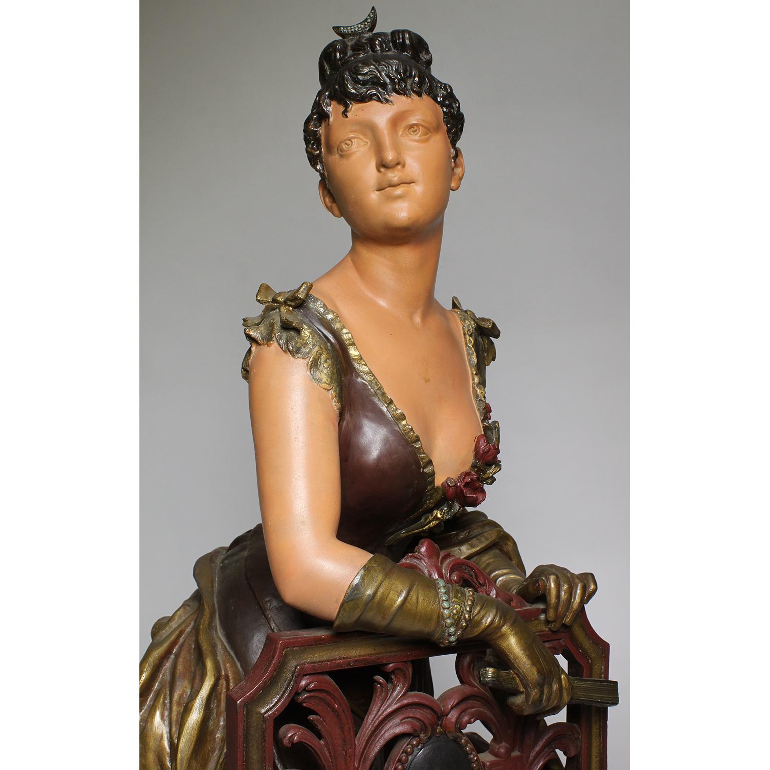 Sculpture d'une femme soufflée par Eugène Blot « Une soirée à l'Opéra » en vente 5