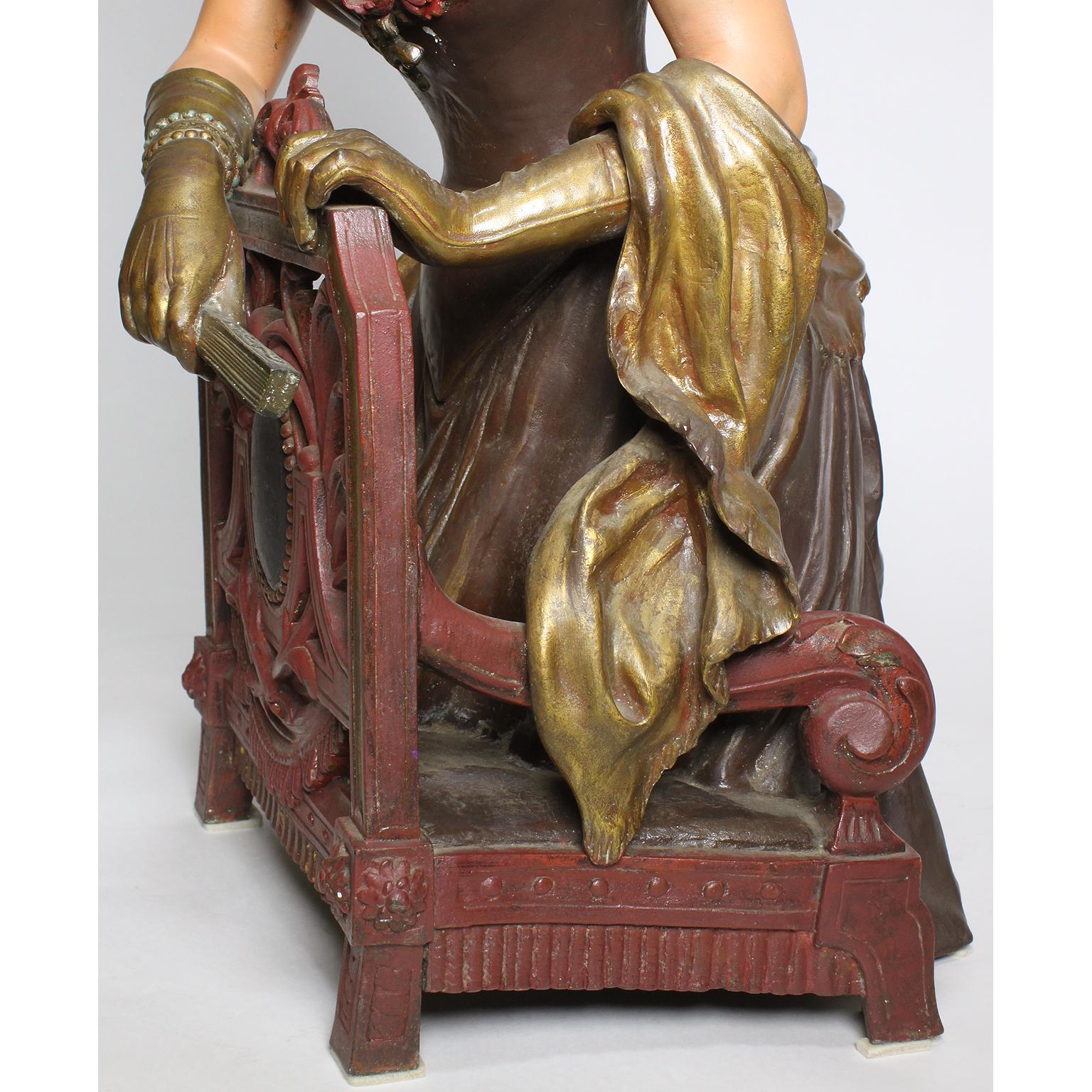 Sculpture d'une femme soufflée par Eugène Blot « Une soirée à l'Opéra » en vente 8