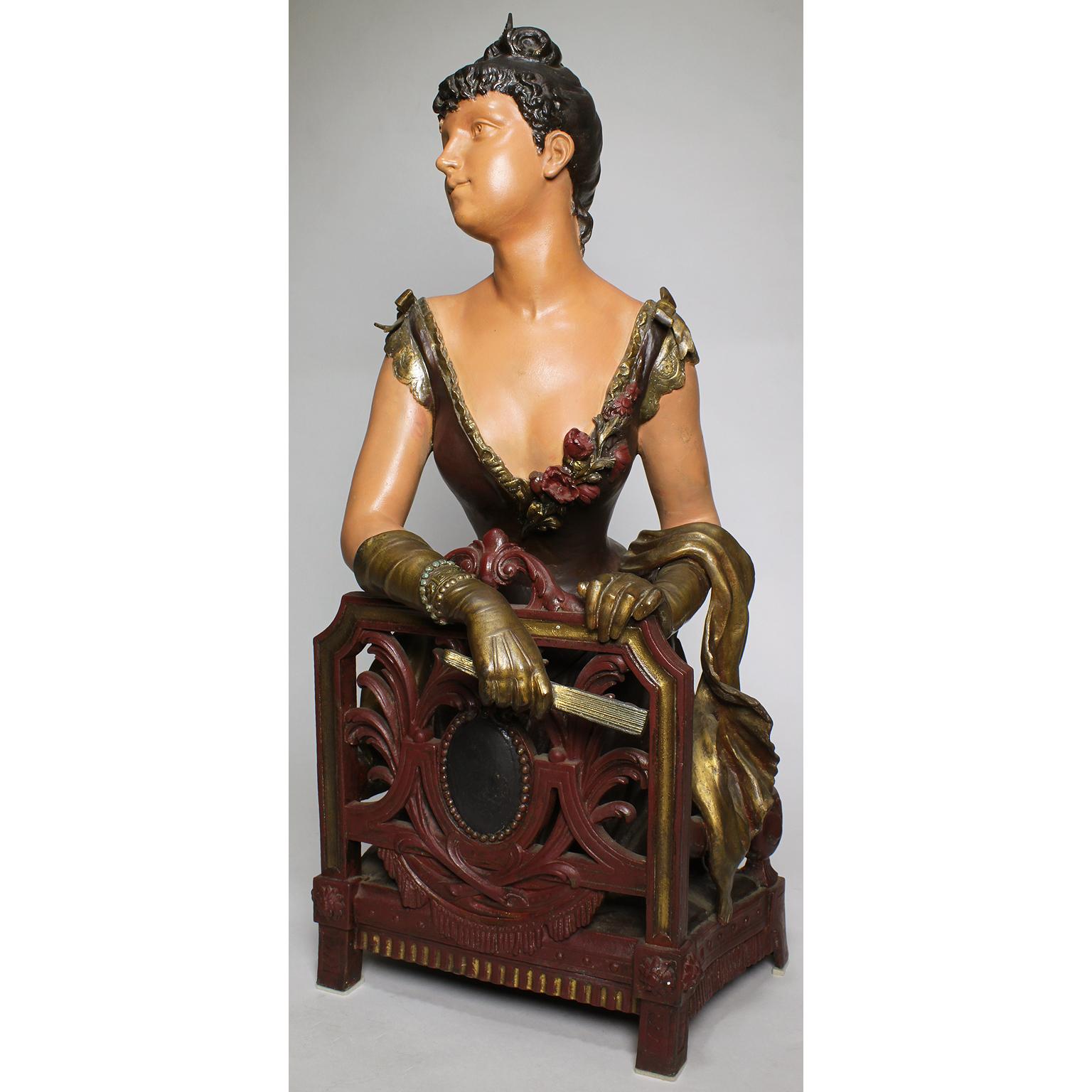 Néo-rococo Sculpture d'une femme soufflée par Eugène Blot « Une soirée à l'Opéra » en vente