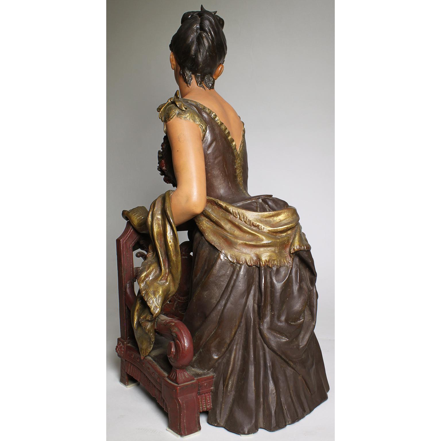 Sculpture d'une femme soufflée par Eugène Blot « Une soirée à l'Opéra » Bon état - En vente à Los Angeles, CA