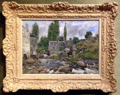 Pont-Aven - La Rivière après la Pluie - Eugène Boudin - Oil on Canvas - French