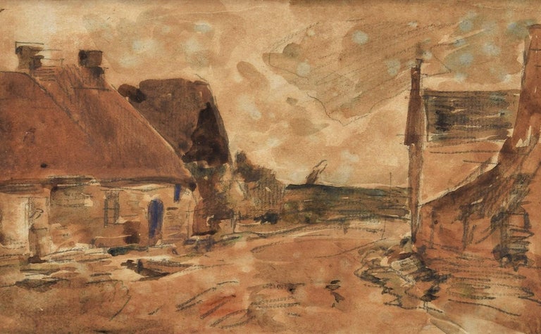 Eugene Louis Boudin Village Landscape French Artist