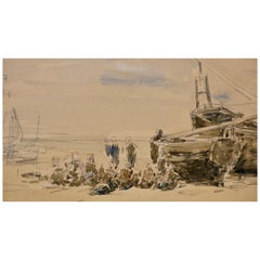 Eugene Boudin Berck Scene De Plage