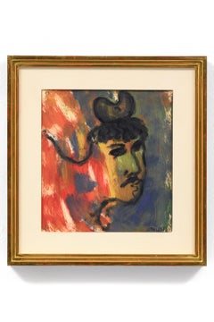 Painter, Self-Portrait, Eugene Brands, 1957 (Expressionist portrait)