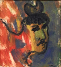 Painter, Self-Portrait, Eugene Brands, 1957 (Expressionist portrait)
