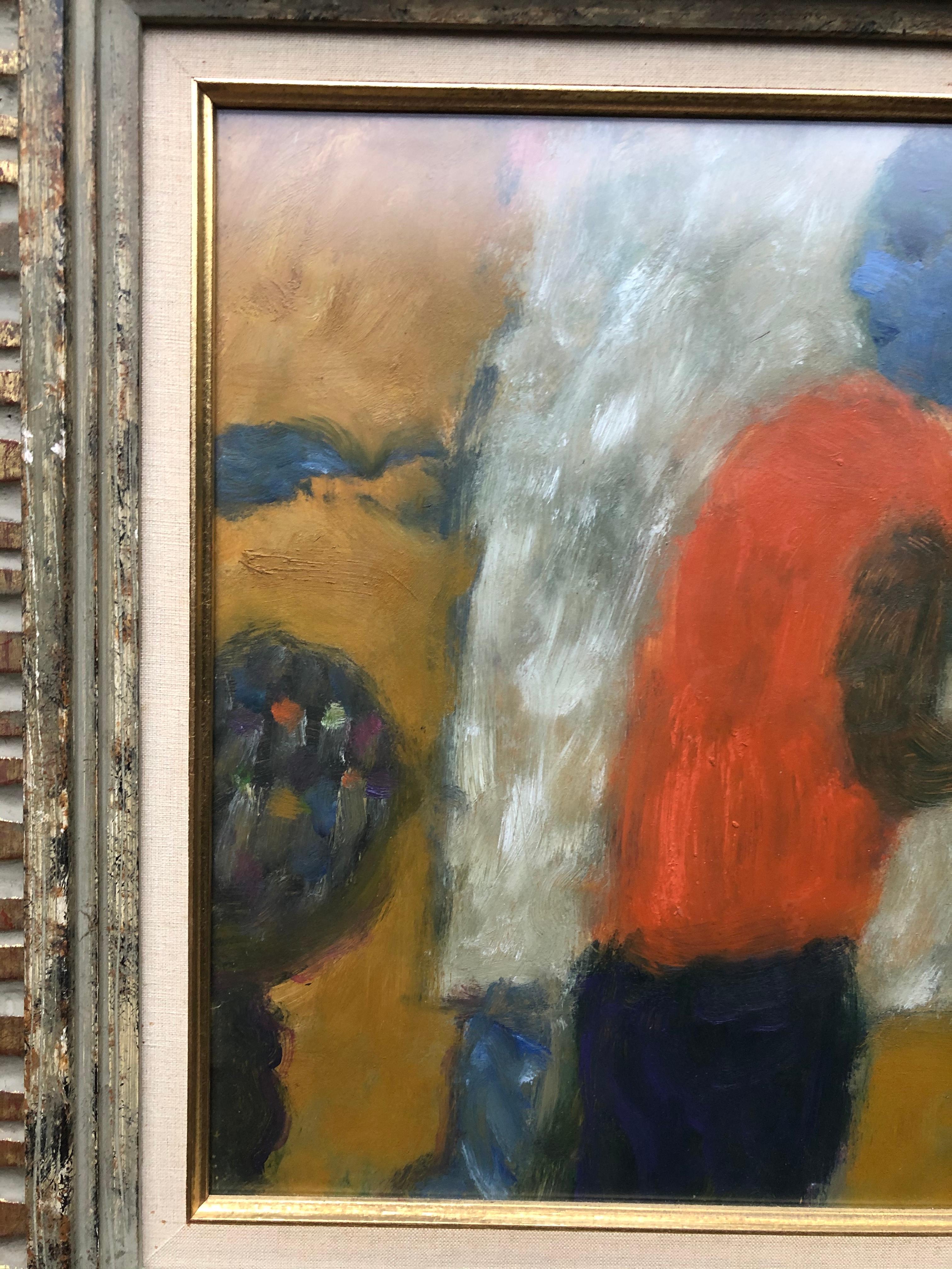 Eugene Brands: 1913-2002.  Pintor holandés muy importante con récords de subasta superiores a 165.000 $. Fue uno de los fundadores de la vanguardista Escuela Cobra. Este poderoso ejemplo es óleo sobre papel o cartón. Está firmado y fechado el 4.56