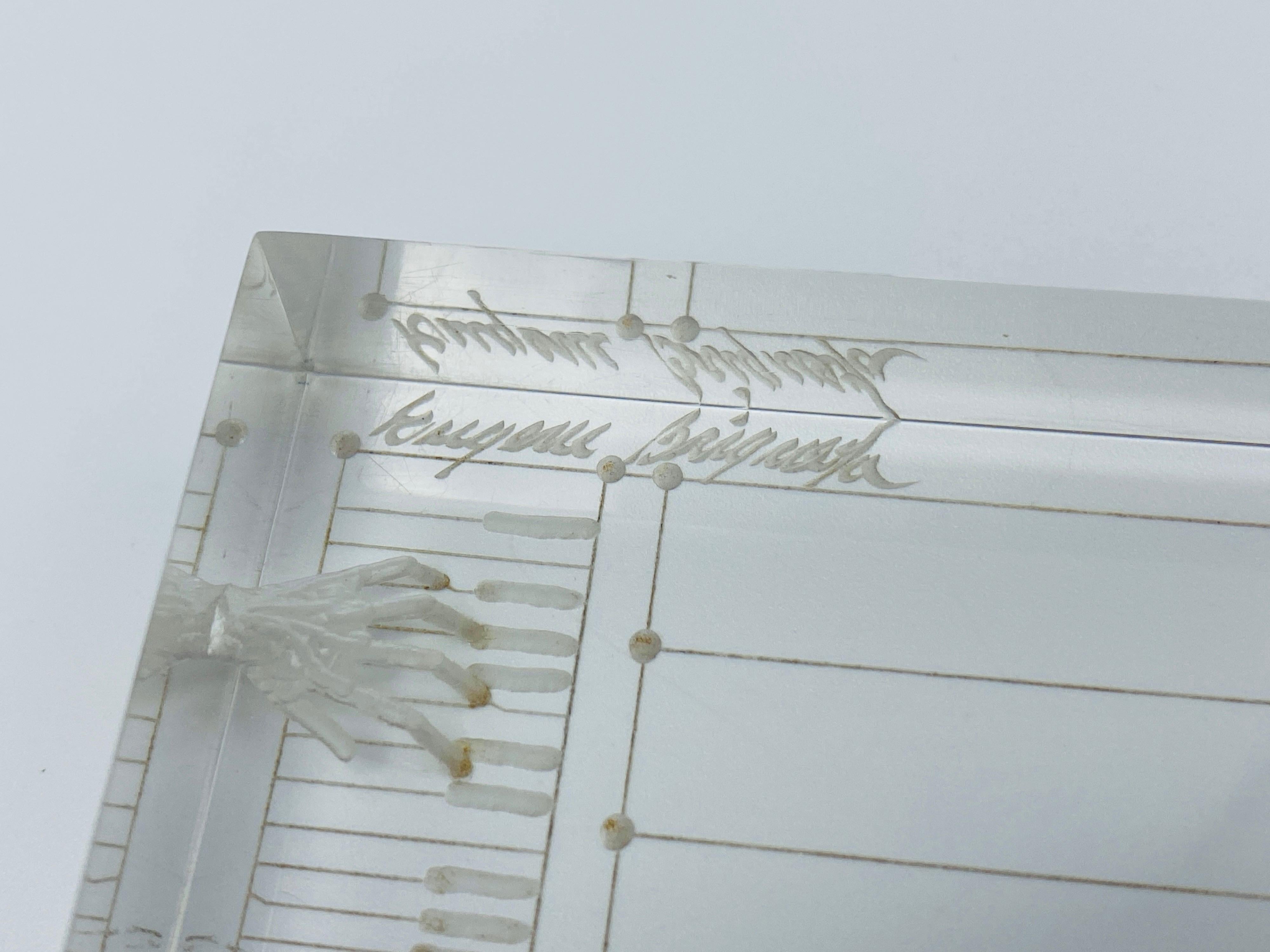 Eugene Brignola Lucite Piano Sculpture, 1980s For Sale 3