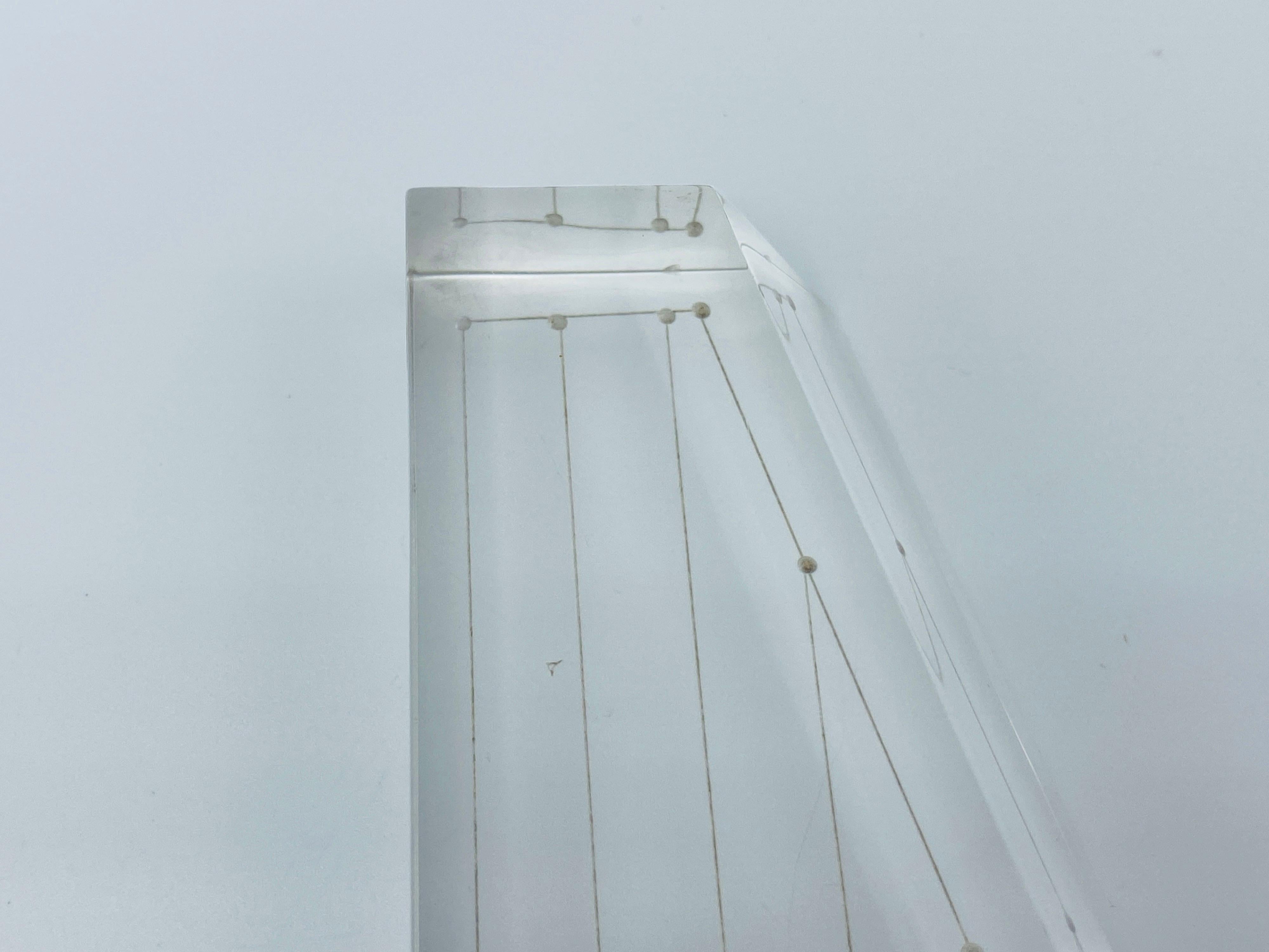 Modern Eugene Brignola Lucite Piano Sculpture, 1980s For Sale