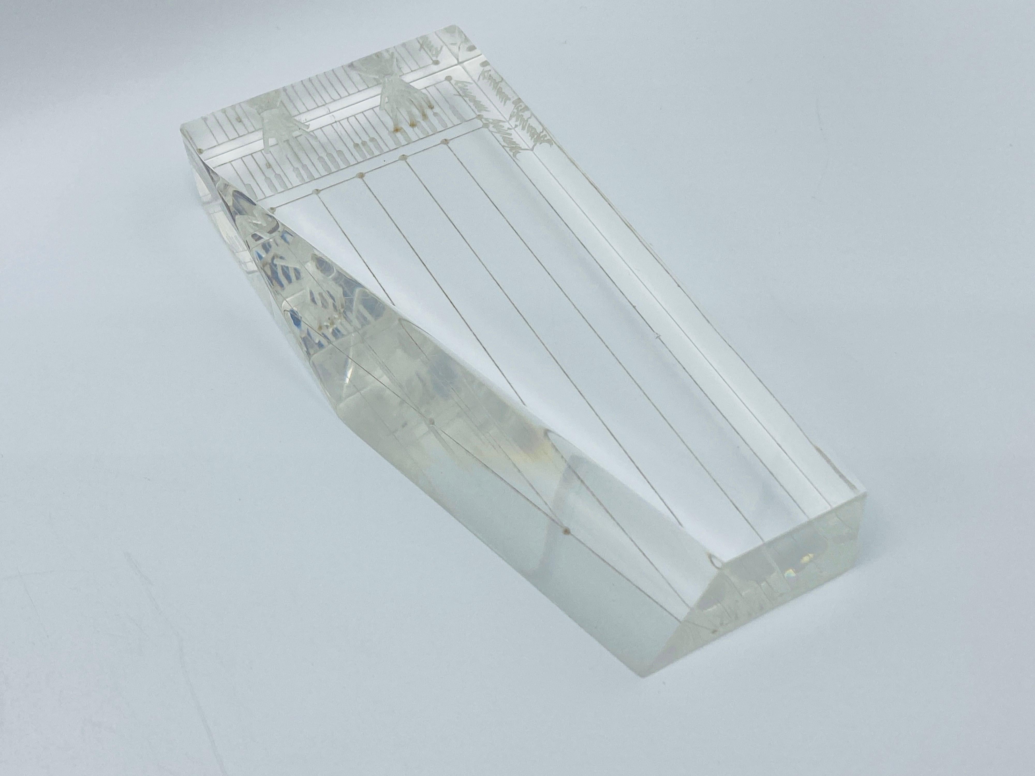 Acrylic Eugene Brignola Lucite Piano Sculpture, 1980s For Sale