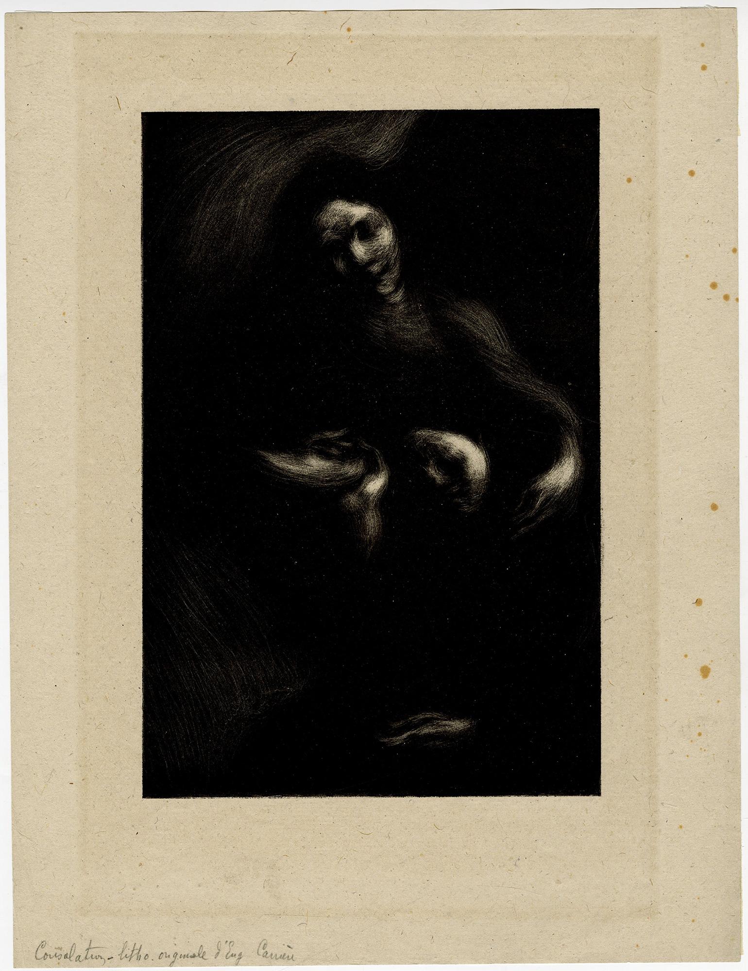 Hommage à Tolstoy (Consolation) - Print de Eugène Carrière