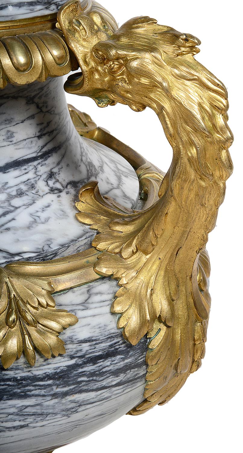 Eugene Cornu, Large Marble and Ormolu Urn, 19th Century In Good Condition For Sale In Brighton, Sussex