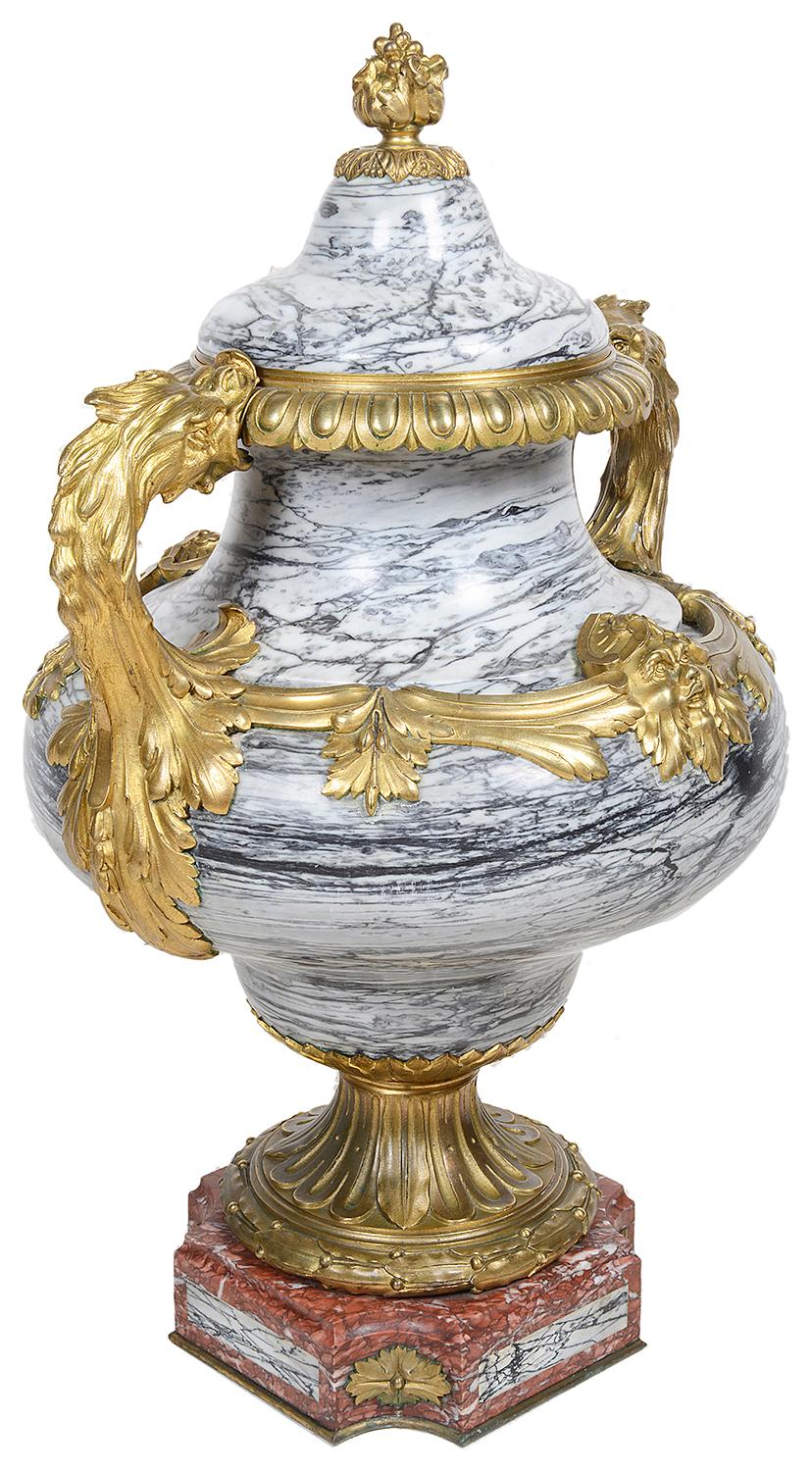 Eugene Cornu, Large Marble and Ormolu Urn, 19th Century For Sale 1