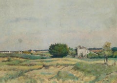 Eugene Damblans (1865-1945) - Öl des frühen 20. Jahrhunderts, Stille auf dem Lande